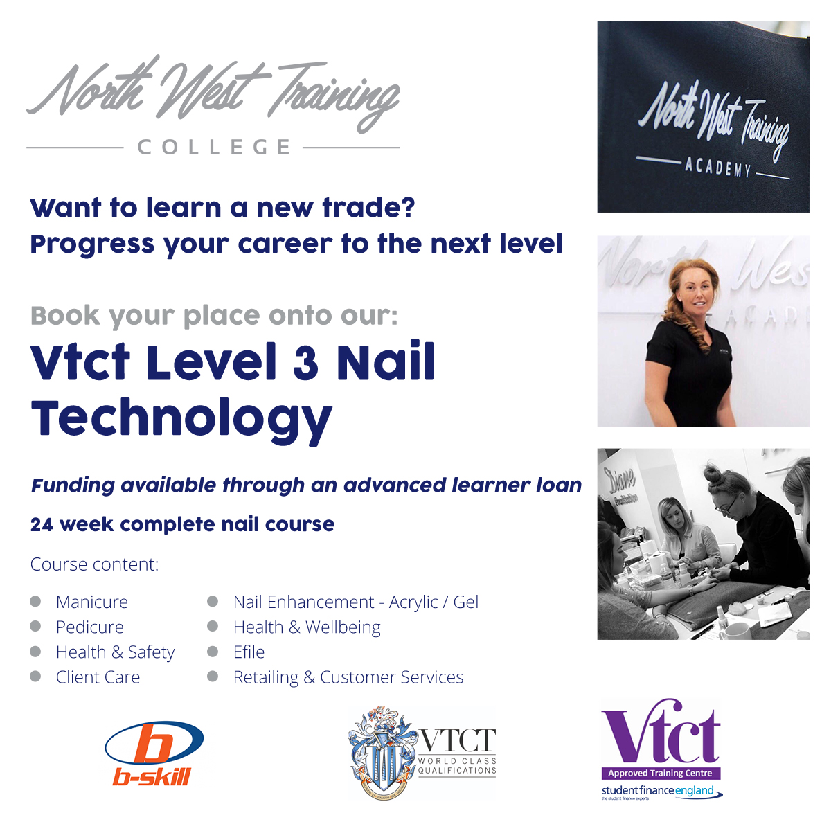 VTCT Level 3 Advert B-Skill Nails VTCT Level 3 Advert B-Skill Nails